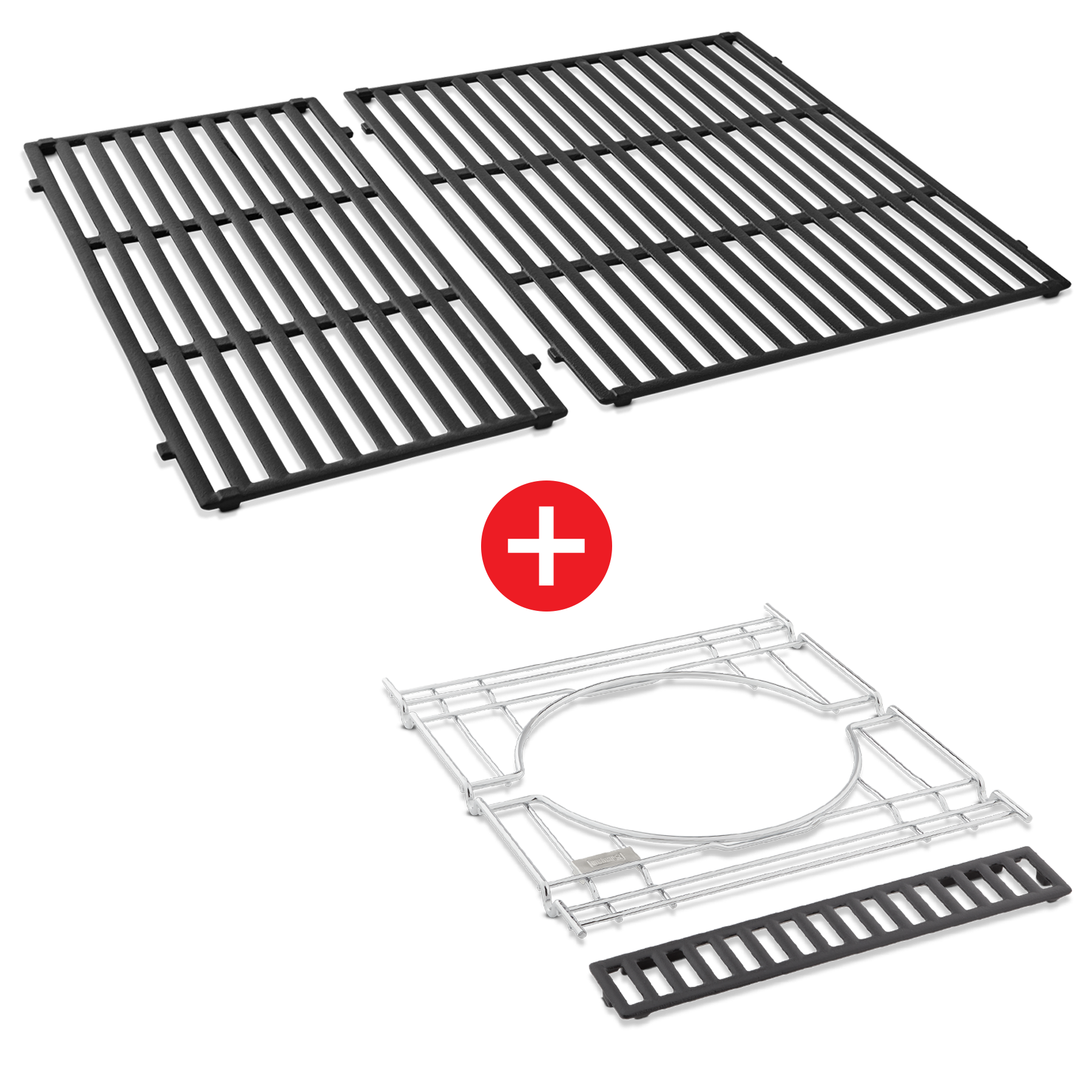 WEBER CRAFTED Porcelain-Enameled Cast-Iron Cooking Grates & Frame Kit - GENESIS 300 series